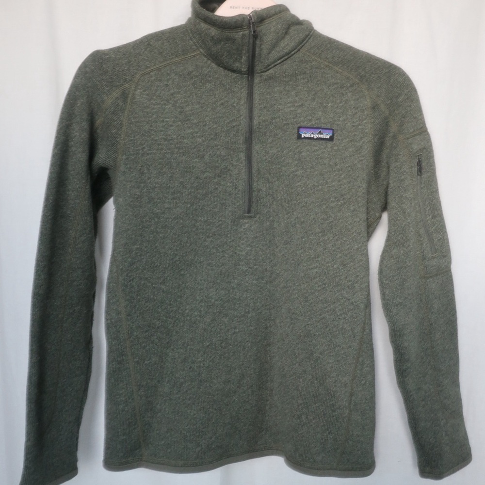 Patagonia Women's Olive Green Quarter-Zip Fleece